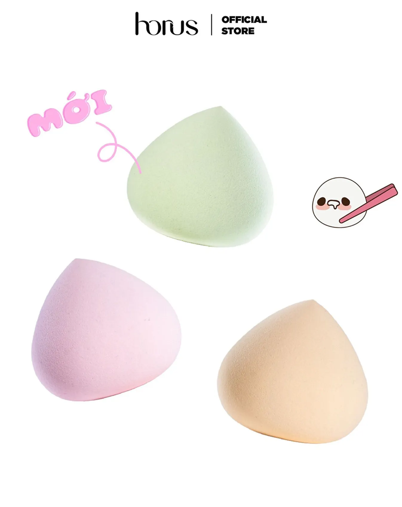 Bông Mút Trang Điểm Horus Mochi Fluffy Sponge - Mango - Image 3