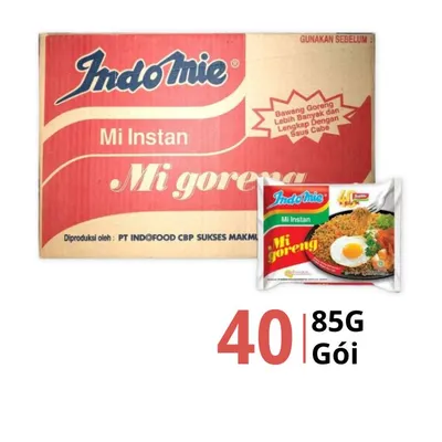 Thùng 40 gói mì xào khô Indomie đặc biệt 85g