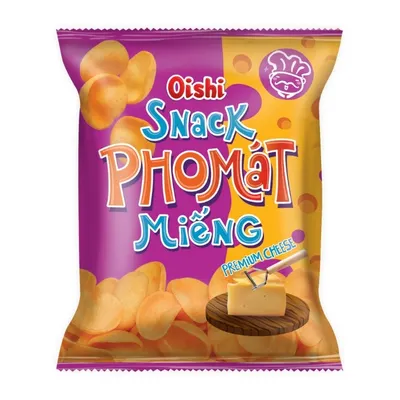Snack phô mát miếng Oishi gói 68g