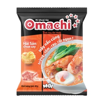 Mì dinh dưỡng khoai tây Omachi lẩu tôm càng gói 80g