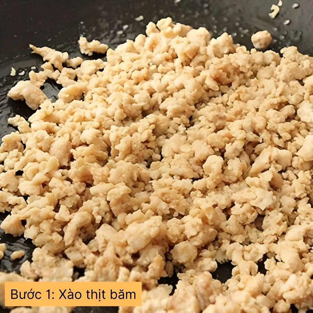 xào thịt băm