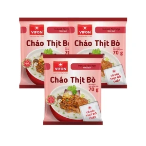 Combo 3 cháo thịt bò có thịt thật Vifon gói 70g x 3