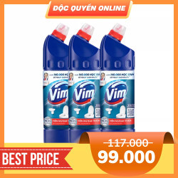 Combo 3 nước tẩy rửa bồn cầu và nhà tắm VIM chai 880ml x 3