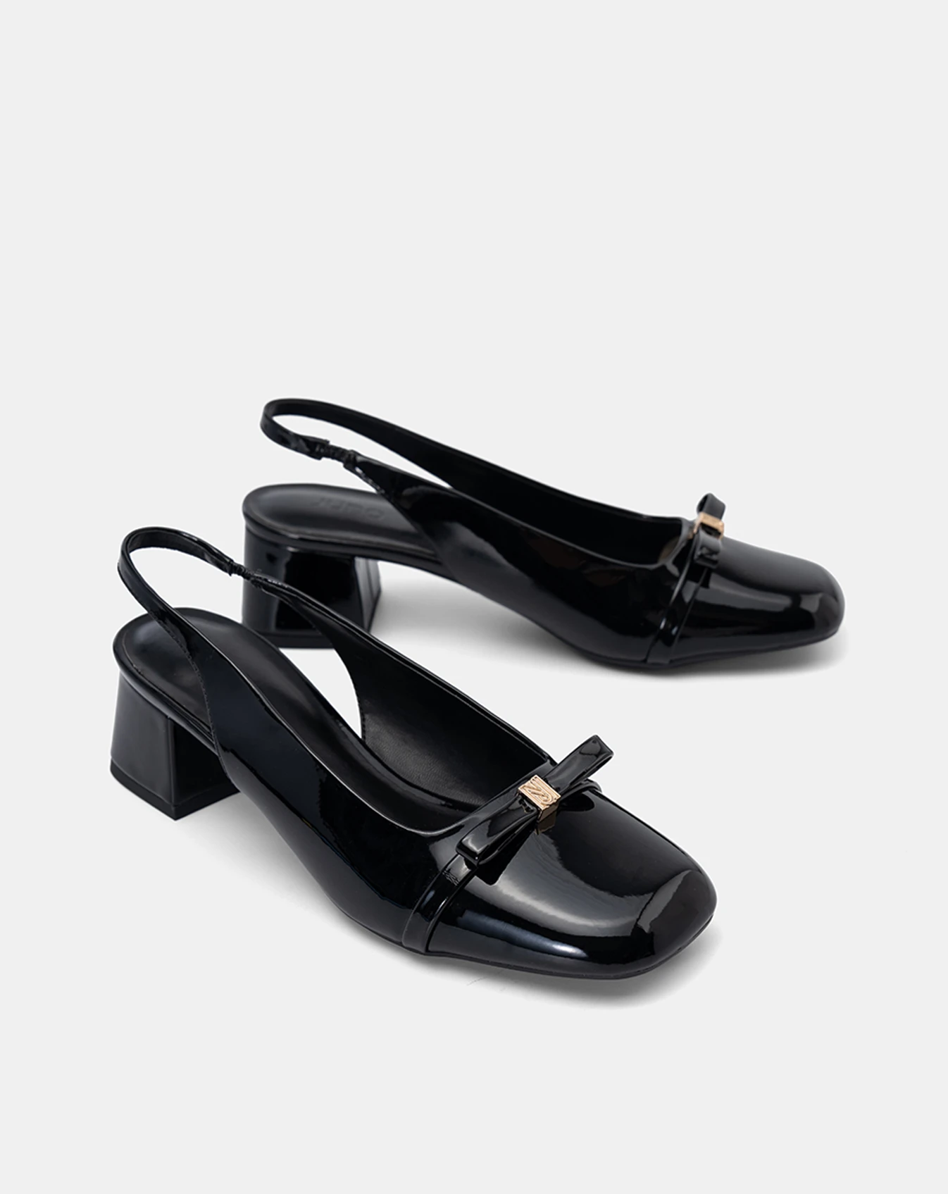 Giày Cao Gót Slingback Phối Nơ Mũi Tròn - Image 7