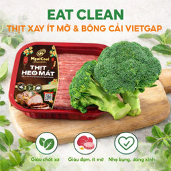 Combo rau - đạm eatclean: Thịt xay ít mỡ & Bông cải xanh