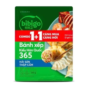 Bánh xếp kiểu Hàn Quốc 365 hải sản thập cẩm CJ Bibigo 250g x 2 gói