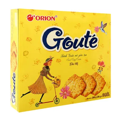 Bánh Goute Orion hộp 288g 8 gói x 36g