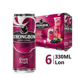 Lốc nước táo lên men hương dâu đen 4.5% Strongbow lon 330ml (6 Lon)
