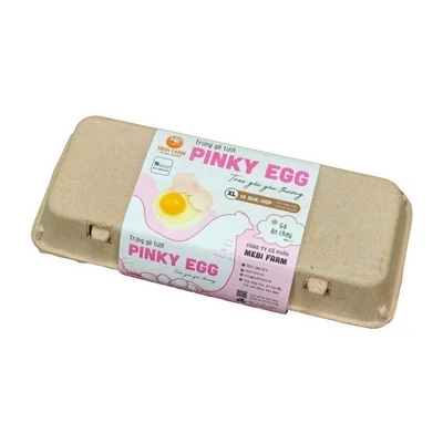 Hộp 10 quả trứng gà Pinky size 60g Mebi Farm
