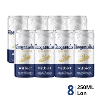 Lốc 8 lon bia Hoegaarden White 4.9% 250ml