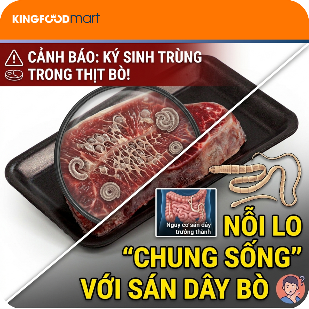 Ký sinh trùng trong thịt bò và nỗi lo "chung sống" với sán dây bò