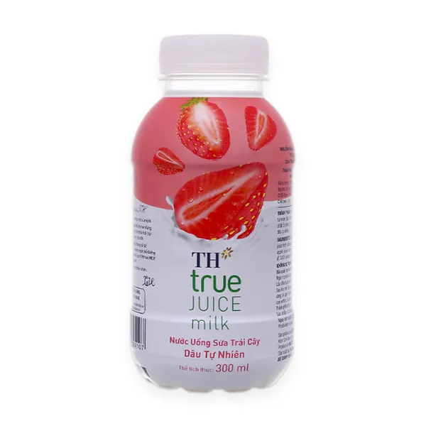 Nước uống sữa trái cây TH True Juice Milk dâu chai 300ml