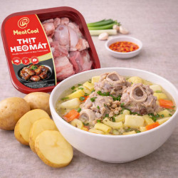 Combo cơm nhà 50k: Xương ống hầm khoai tây