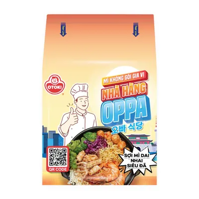 Lốc 14 gói mì Oppa Otoki không gia vị nhà hàng 75g