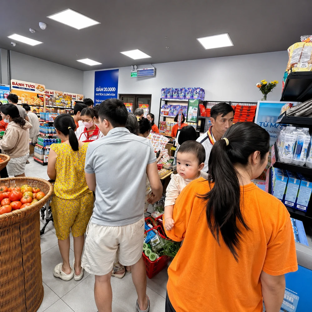 Gạo, đậu, đồ khô tại Kingfoodmart phục vụ chuẩn bị giỏ lễ cúng cô hồn.