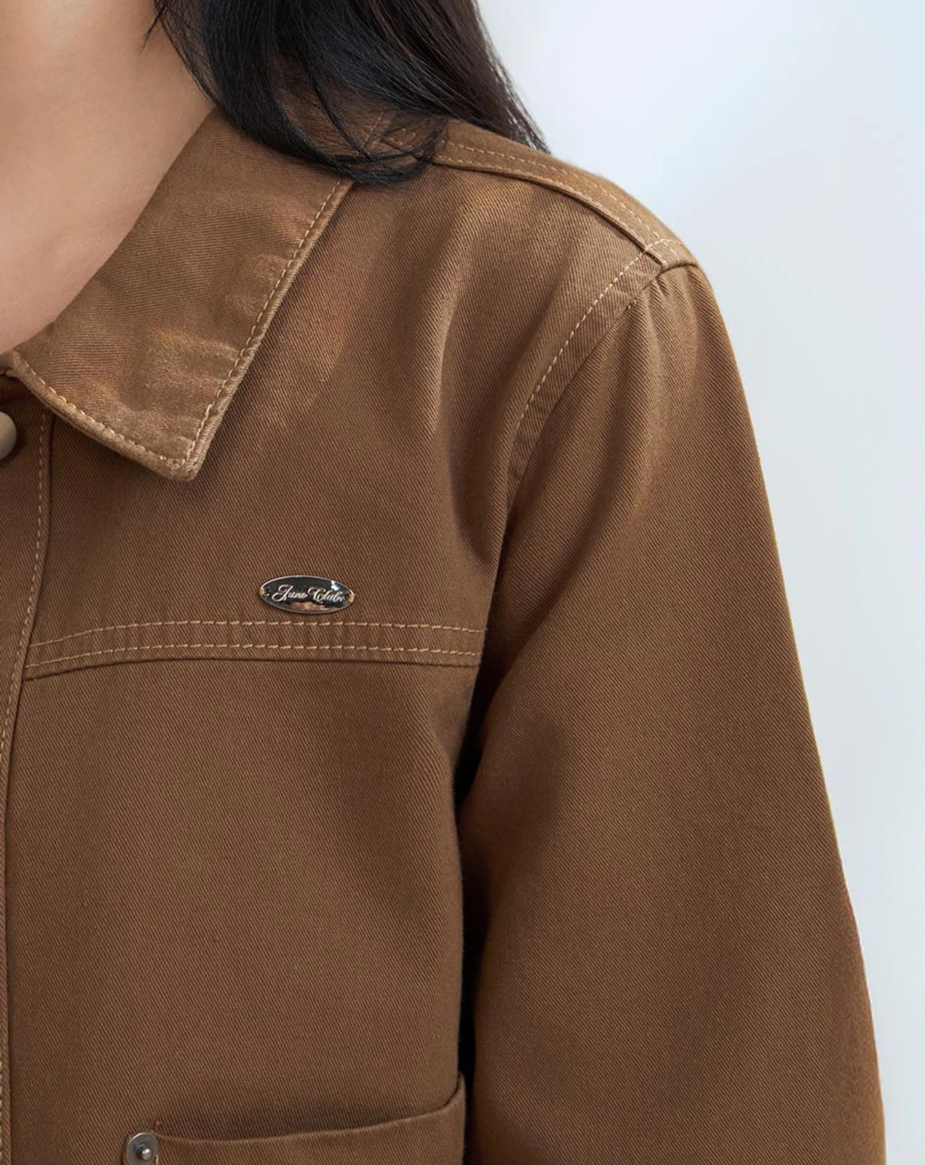 Áo khoác khaki hardwear kim loại - Image 4