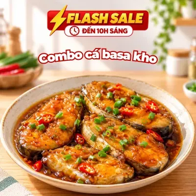 Combo cá basa kho