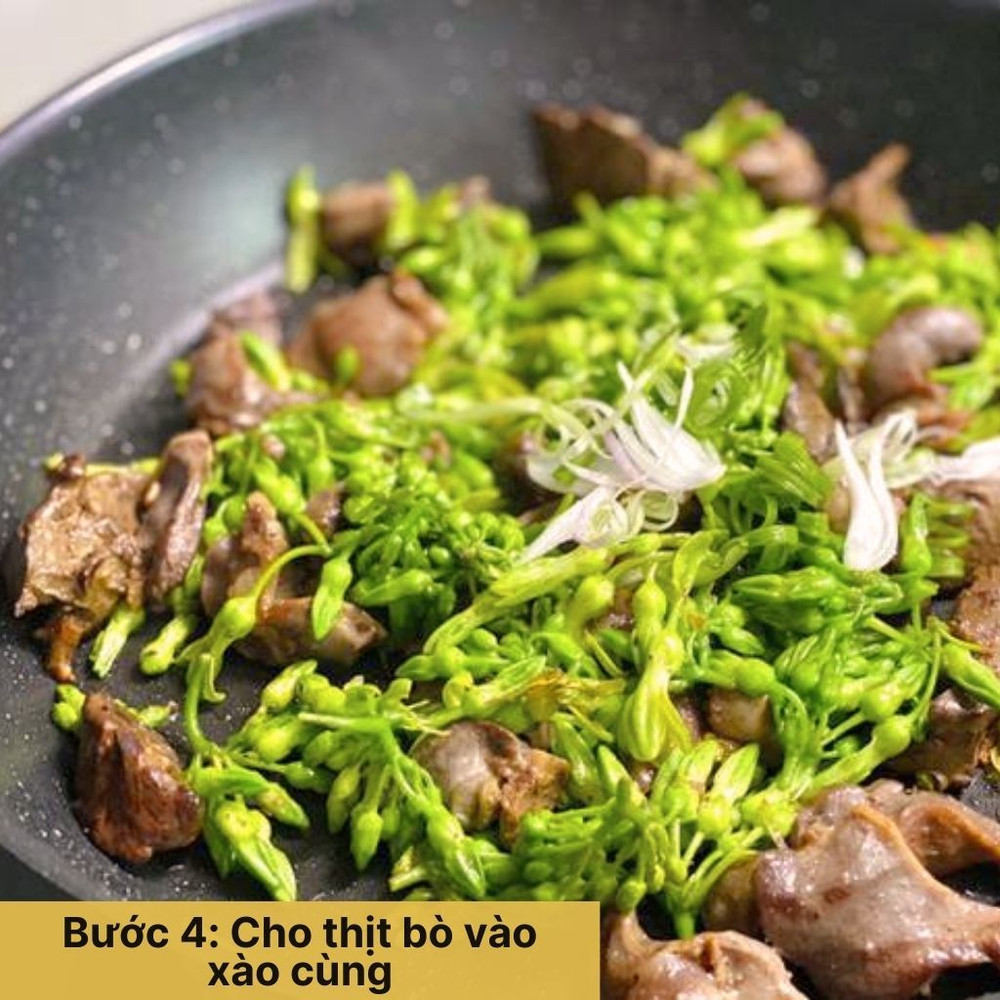 Xào cùng thịt bò