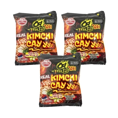 Combo 3 gói mì Yeul kim chi cay Otoki 100g
