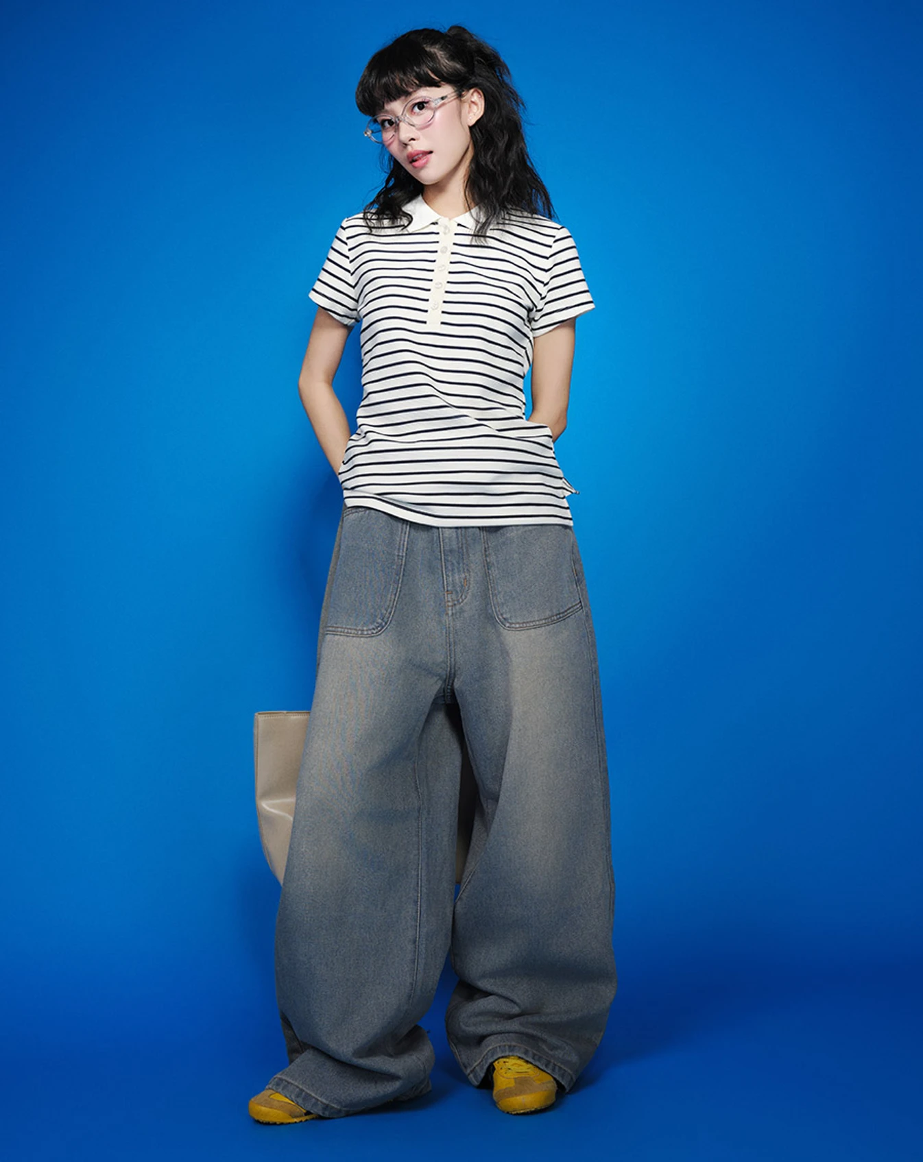 Áo thun polo sọc ngang - Image 2
