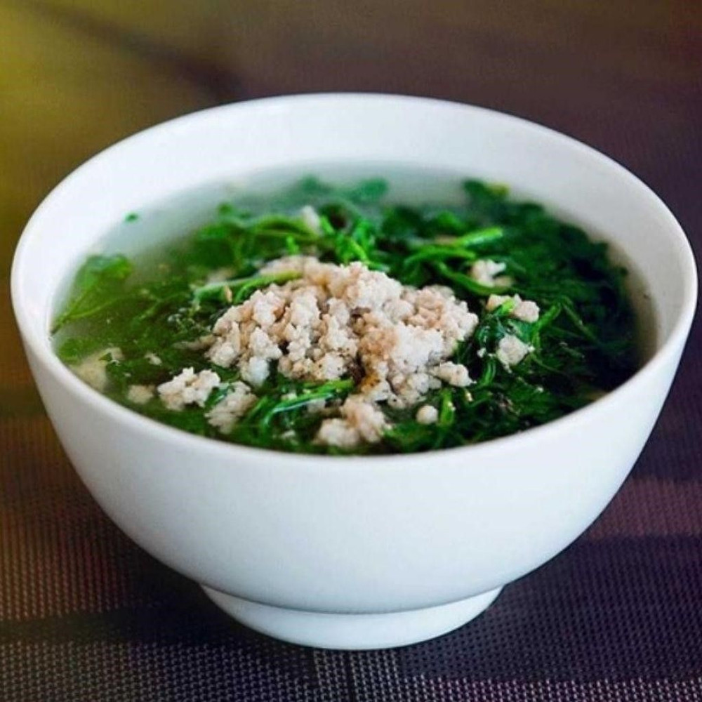 canh rau dền thịt băm