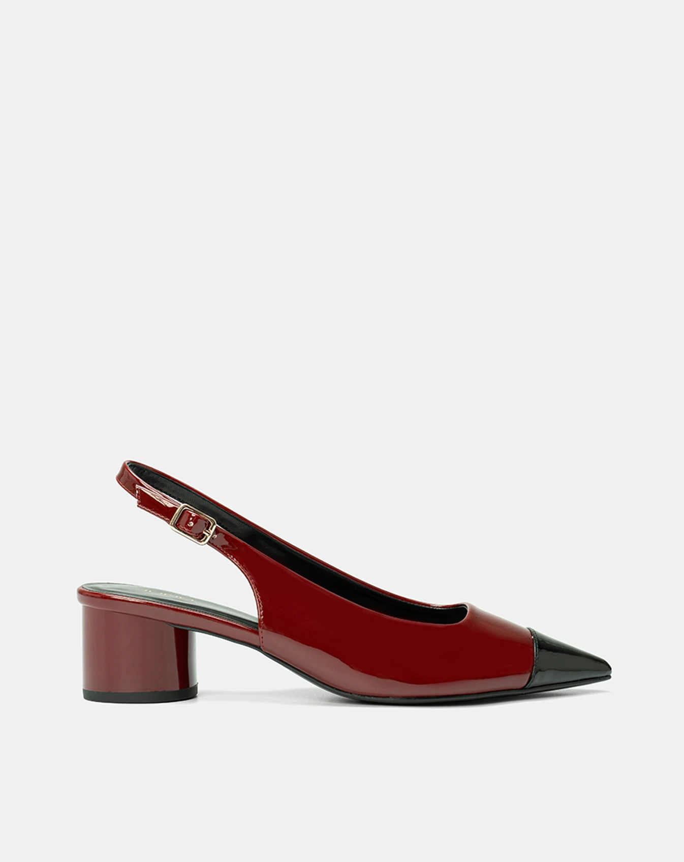 Giày Cao Gót Slingback Mũi Nhọn Phối Toecap - Image 1