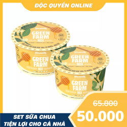 Combo sữa chua ăn Green Farm cao đạm mật ong tự nhiên ngũ cốc Vinamilk hộp 123g (2 Hộp)