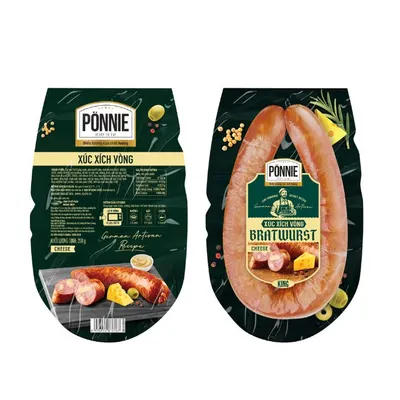 Xúc xích vòng phô mai Ponnie gói 200g