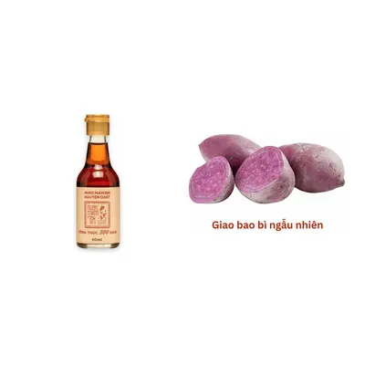 Combo Nước mắm nhãn đỏ 40N Nước Mắm Tĩn chai 60ml + Khoai lang tím xuất khẩu túi 500g