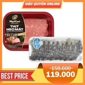 Combo healthy core protein: Thịt xay ít mỡ & Tôm sú lột