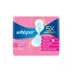 Băng vệ sinh Skin Love ngày thường siêu mỏng cánh 24cm Whisper gói 13 miếng (1 Gói)