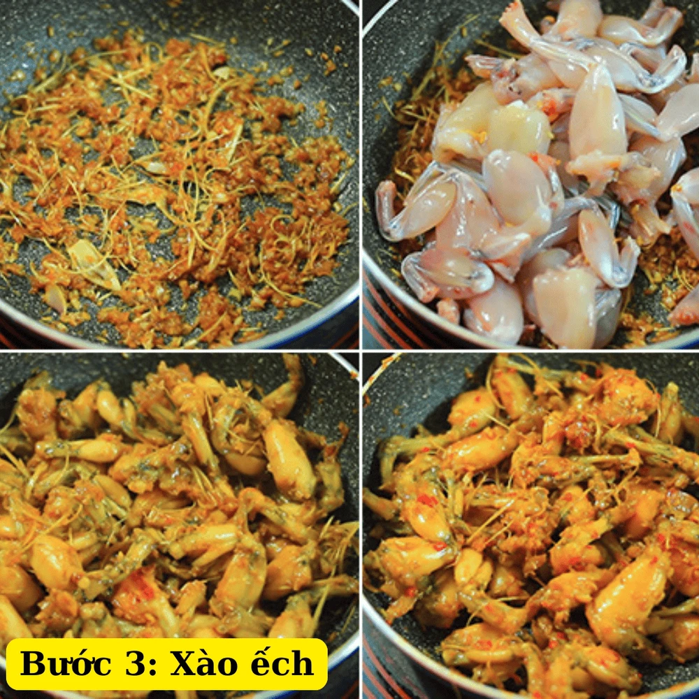 Xào thịt ếch