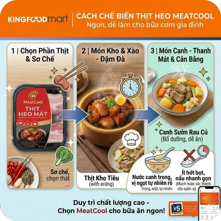 Cách chế biến thịt heo Meatcool ngon, dễ làm cho bữa cơm gia đình