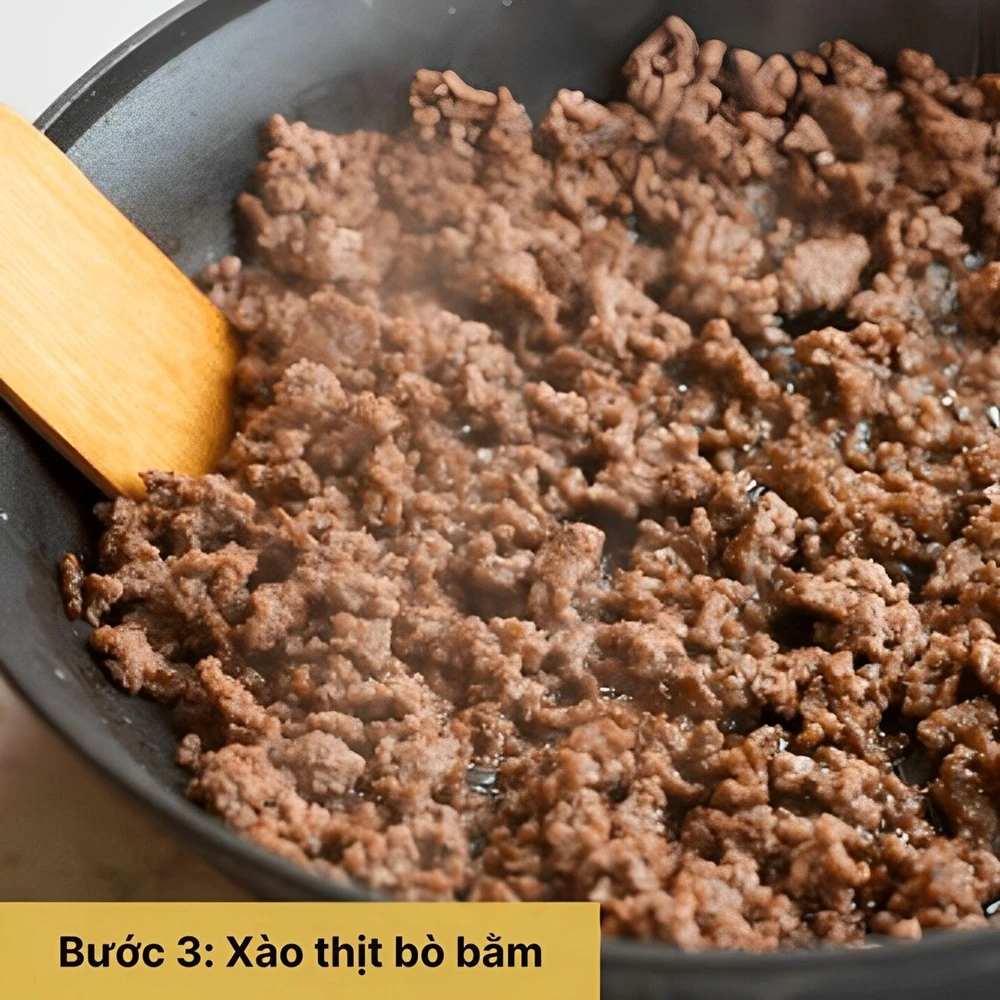 Xào thịt bằm