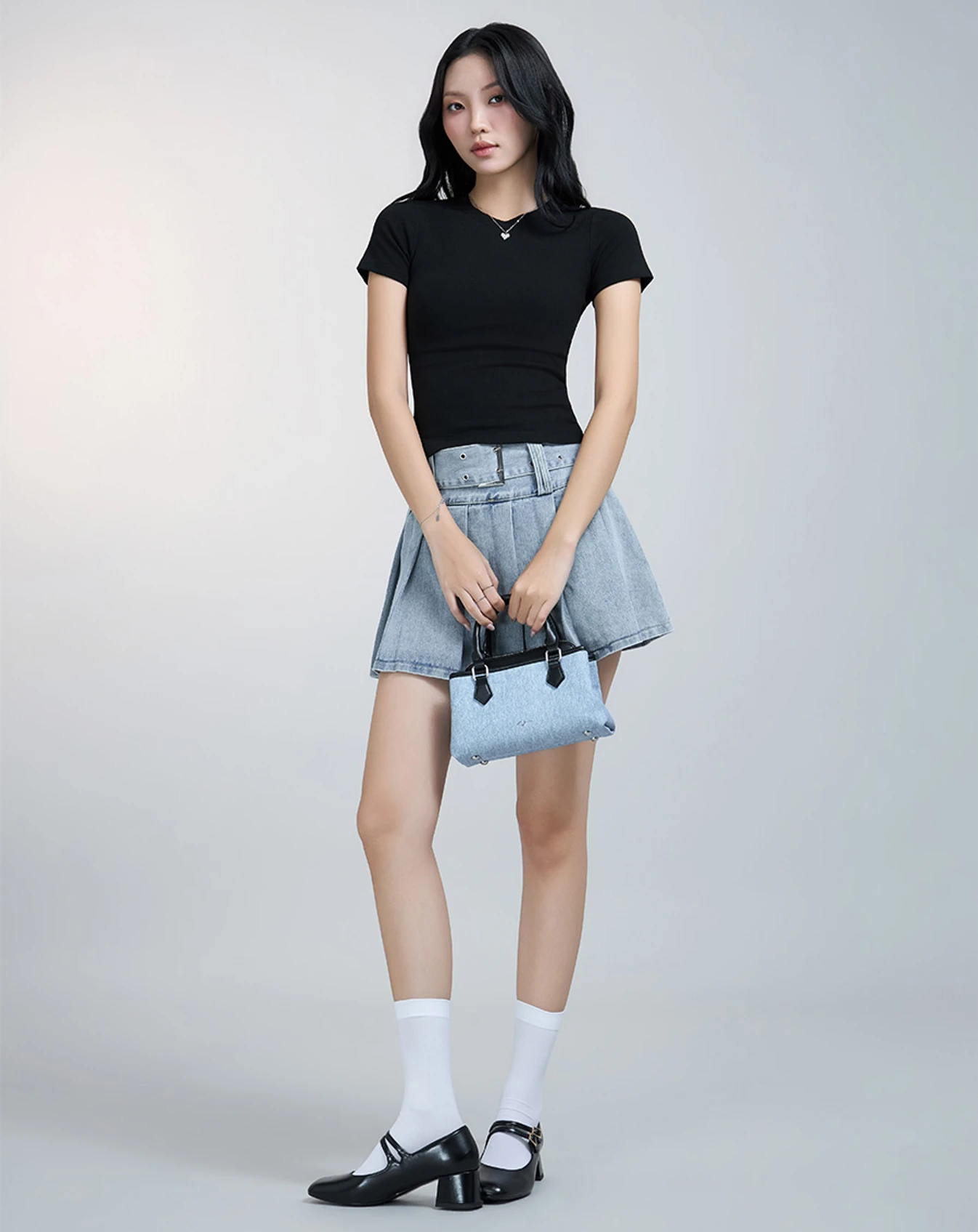 Giày Cao Gót Mary Jane Phối Hai Quai - Image 3