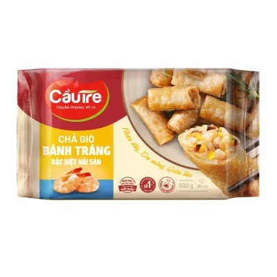 Chả giò bánh tráng đặc biệt hải sản CJ Cầu Tre gói 500g