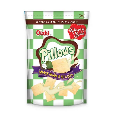 Snack nhân vị sữa dừa Oishi gói 80g
