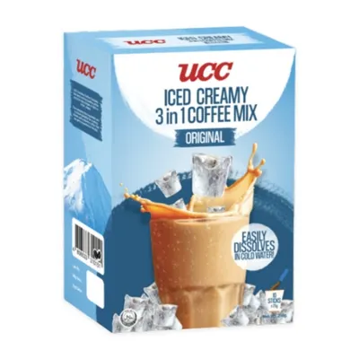 Cà phê hoà tan pha lạnh 3in1 vị nguyên bản UCC hộp 250g (10 gói x 25g)