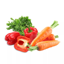 Combo cà rốt, ớt chuông, cần tàu