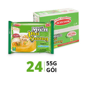 Thùng miến Phú Hương hương vị sườn heo Acecook 55g (24 Gói)