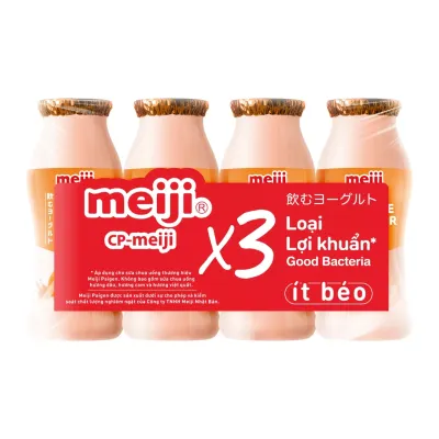 Lốc 4 hộp sữa chua uống Meiji vị cam 85ml