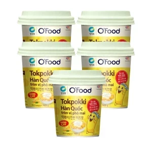 Combo 5 ly bánh gạo Hàn Quốc vị phô mai không cay O'Food 105g