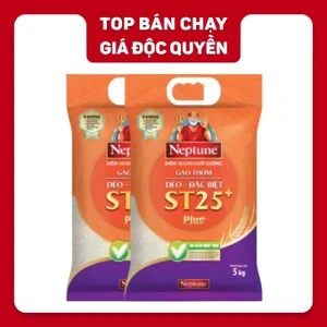 Combo 2 túi gạo thơm dẻo đặc biệt ST25 Neptune 5kg