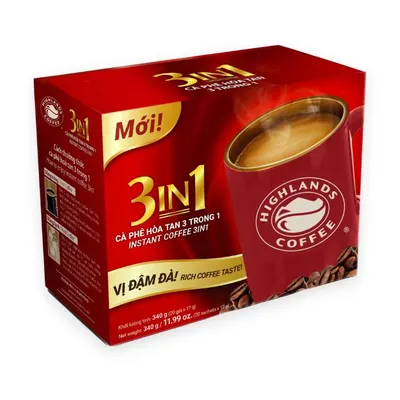 Cà phê hòa tan Highlands Coffee hộp 20 gói