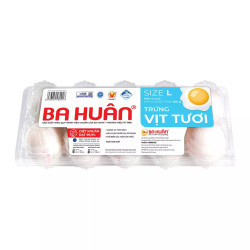 Trứng vịt size L Ba Huân hộp 10 quả (1 Hộp)