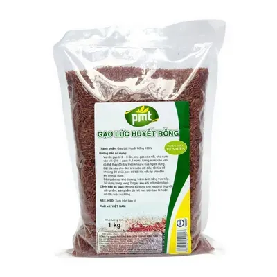 Gạo lứt huyết rồng PMT túi 1kg