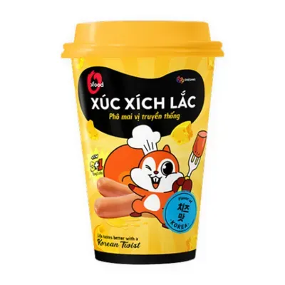 Xúc xích lắc phô mai truyền thống O'food ly 56g