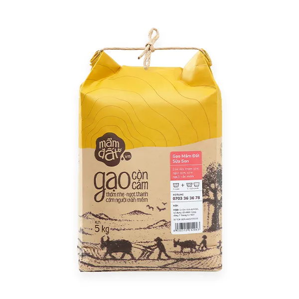 Gạo mầm đất sữa sen túi 5kg