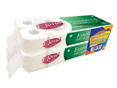 Lốc 10 cuộn giấy vệ sinh Elene Essentials có lõi 3 lớp