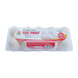 Trứng vịt 65-67g Gia Phát hộp 10 quả (1 Hộp)